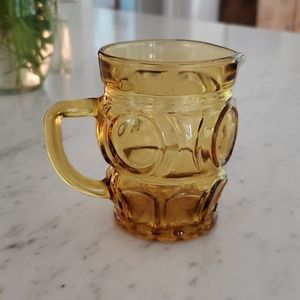 Vintage Yellow Glass Creamer